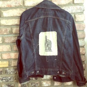 Embroidered jean jacket